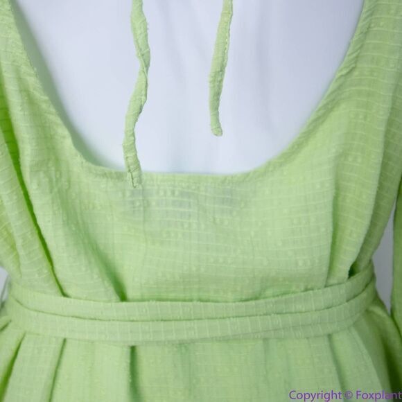 NEW Eloquii Lime Green Textured Cotton Easy‎ Day Dress, size 18 - Picture 15 of 16